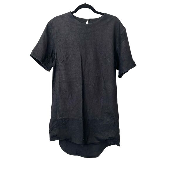 PUBLIC SCHOOL Lambskin Leather Mini Dress Black Small - Picture 1 of 4